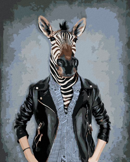 Paint by Numbers - ZEBRA IN CLOTHES