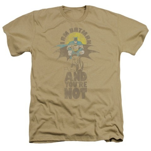 Trevco Dc-And You Are Not - Adult Heather Tee - Sand, Extra Large