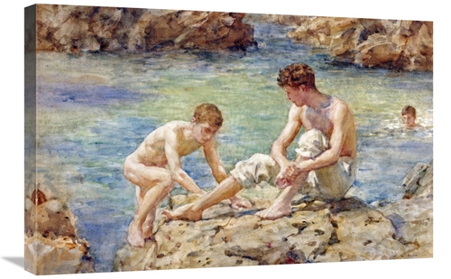 Global Gallery GCS-267433-30-142 30 in. The Bathers Art Print - Henry 