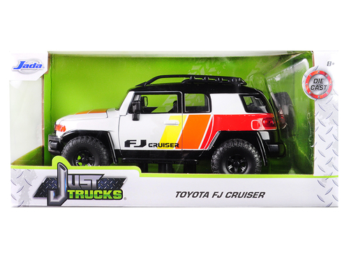 Toyota FJ Cruiser Custom with Roof Rack White \Just Trucks\" 1/24