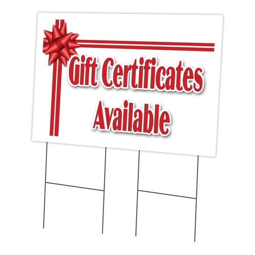 SignMission C-2436 Gift Certificates 24 x 36 in. Gift Certificates Yar