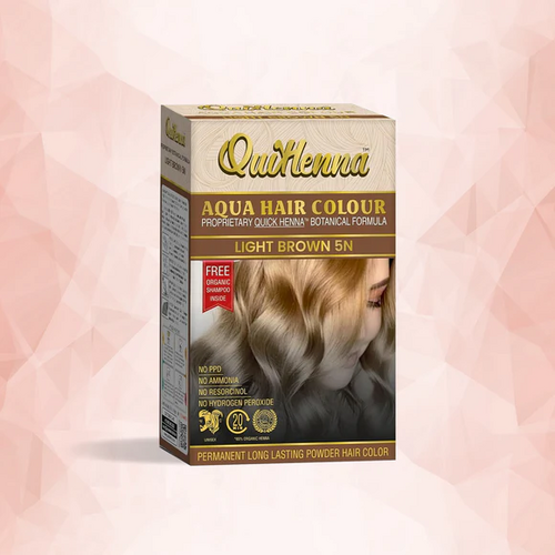AQUA Powder Hair Color 5N Natural Light Brown for Men & Women