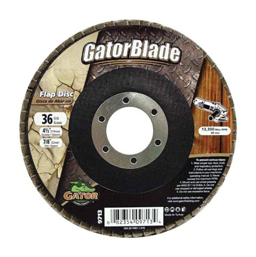 Gator Grit 9713 4.5 x 0.88 in. 36 Grit Flap Disc