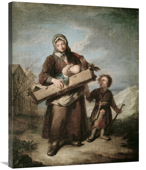 Global Gallery GCS-277439-36-142 36 in. Poor Woman with the Children A