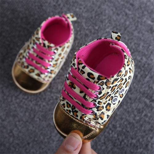 2019 New Leopard baby moccasins canvas toddler