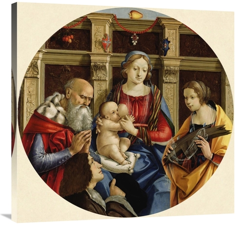 Global Gallery GCS-456780-3636-142 36 x 36 in. Madonna & Child with A 