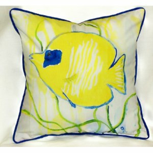 Betsy Drake ZP673 Yellow Tang Throw Pillow- 22 x 22 in.