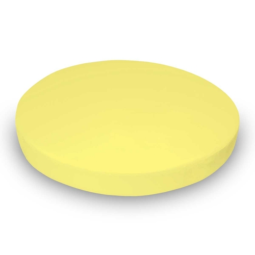 SheetWorld Fitted Round Crib Sheet - 100% Cotton Jersey - Solid Lemon,