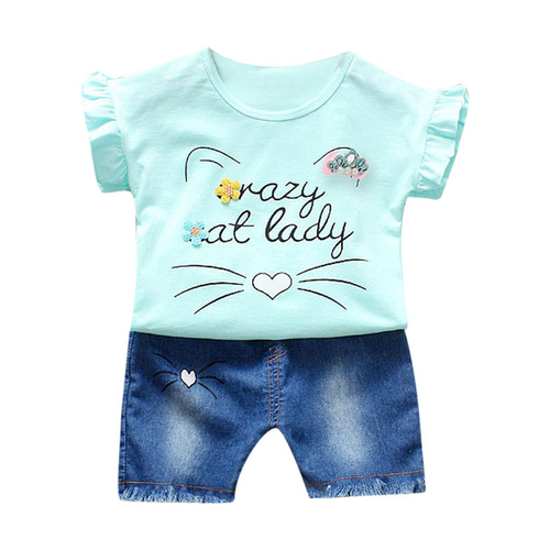 Summer Kid Baby Girl Clothes Fly Sleeve