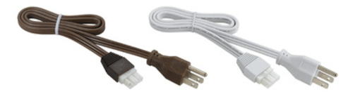 Cal Lighting UC-789-WR-PG-WH Under Cabinet Light Wire With Plug- 6.5 f