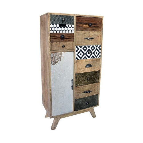 Chest of drawers DKD Home Decor Metal Colonial Mango wood 55 x 30 x