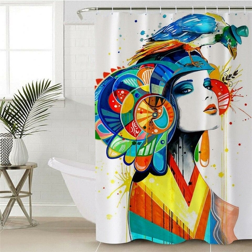 Boho Girl Shower Curtain