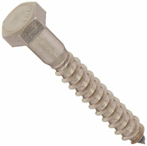 Hillman 832068 0.375 x 2.5 in. Hex Head Lag Bolt  Stainless Steel