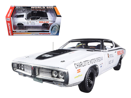 1971 Dodge Charger White Charlotte Motor Speedway World 600 Pace Car