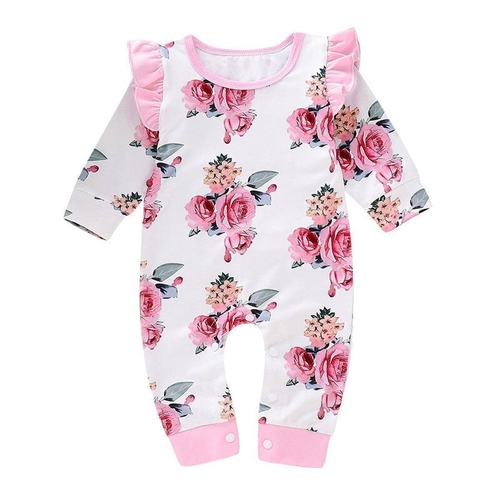 Cute Newborn Infant Baby Girls Floral Romper