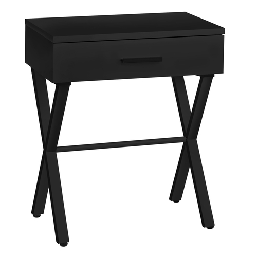 18.25inches X 12inches X 22.25inches Black Metal Accent Table