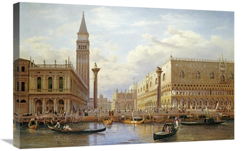 Global Gallery GCS-267878-30-142 30 in. A View of the Piazzetta with t