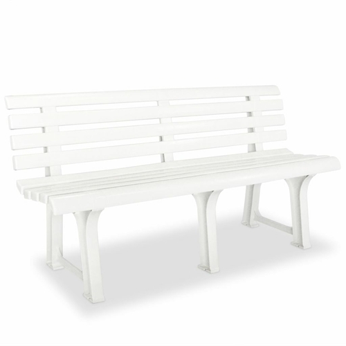 Garden Bench 57.3" Plastic White