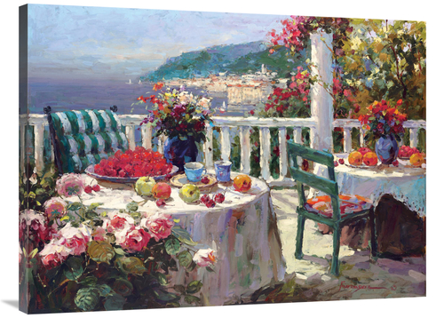 Global Gallery GCS-120005-3040-142 30 x 40 in. Terrace Brunch Art Prin