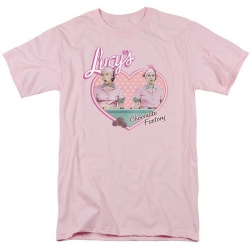 Trevco Lucy-Chocolate Factory Short Sleeve Adult 18-1 Tee- Pink - 4X