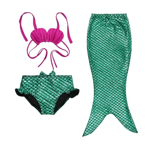 Shell Mermaid Tail Bikini Set 2Pcs Girls Kids