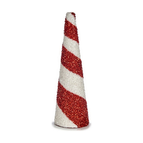 Decoration Christmas Cones Red White Plastic (11 x 36 x 11 cm)