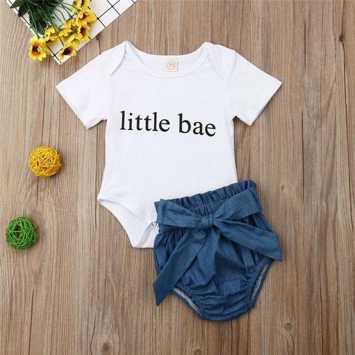 Newborn Infant Baby Girl Clothes Short Sleeves