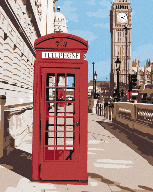 Paint by Numbers - TELEPHONE BOX IN LONDON