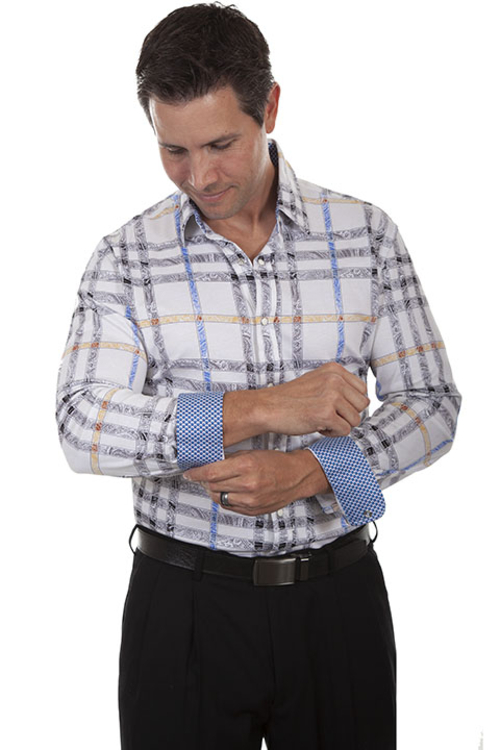 Scully PS-305 BLK L Signature Soft 6-Way Stretch 100 Percent Cotton Bu