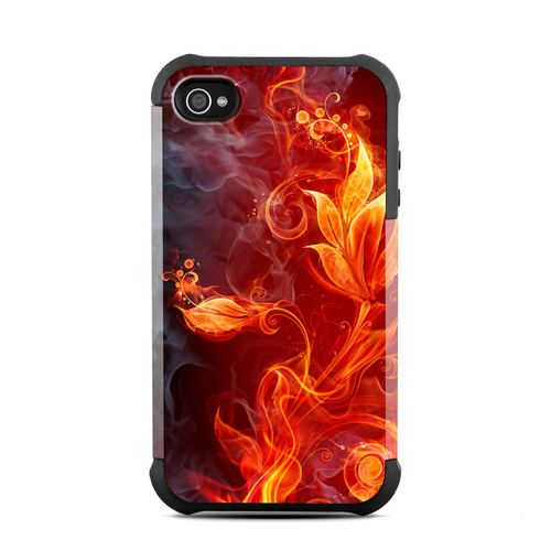 DecalGirl AIP4BC-FLWRFIRE Apple iPhone 4 Bumper Case - Flower Of Fire