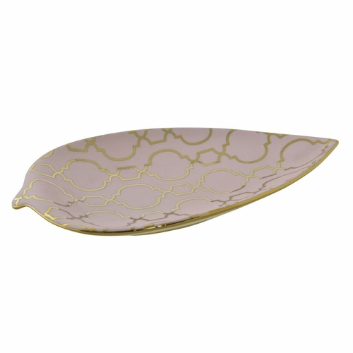 Centerpiece DKD Home Decor 27,5 x 16 x 3 cm Pink Golden Oriental