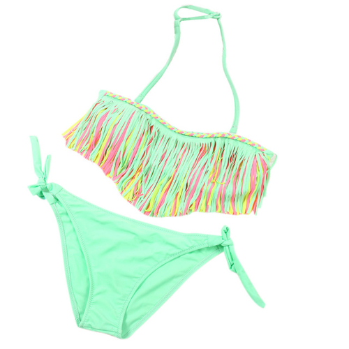 1 set Sweet New Summer Baby Girls Swimwear Tassel