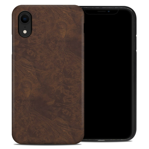 DecalGirl AIPXRHC-DKBURL Apple iPhone XR Hybrid Case - Dark Burlwood