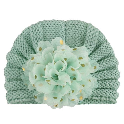 Baby Warm Flower Knit Crochet Hat Beanie Cap