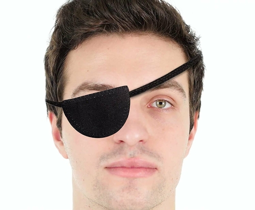 Dukal Eye Patches. Pack of 12 Black Adult Eyepatches with Sateen