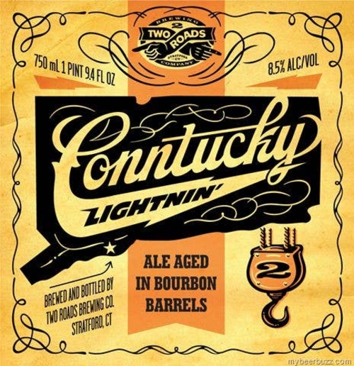 3 Inch Cloth Patch Kentucky Lighting Brewed Bourbon