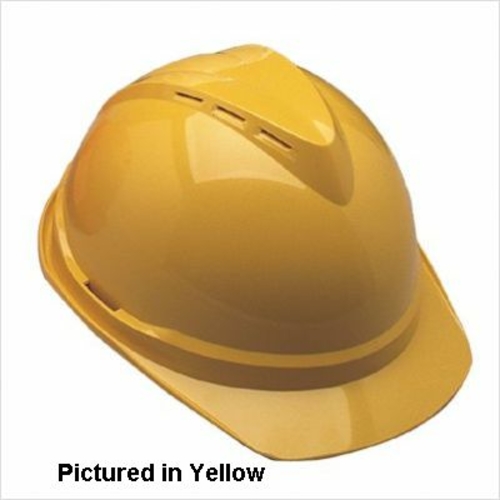 MSA 454-10034035 V-Gard Vented Hi-Viz Orange Hard Cap 6 Pt Susp
