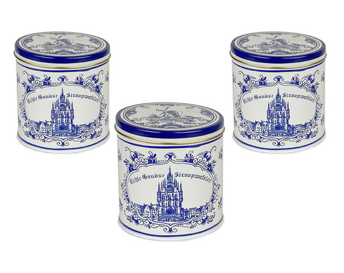 Delft Blue Tin w/ 8-Pack Stroopwafels ( QTY: 1)