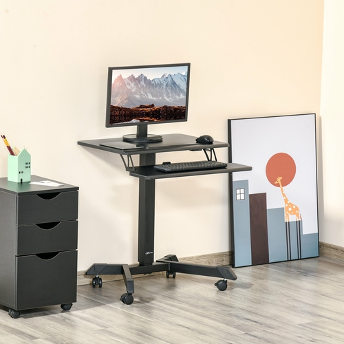 Vinsetto Height Adjustable Standing Desk Sit Stand Desk 2 Tier 