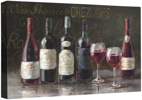 Somerset House Publishing 7967 Bistro Reds Wrapped Canvas Art, 30 