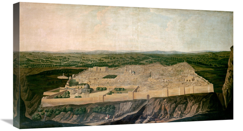 Global Gallery GCS-267514-30-142 30 in. A Panoramic View of Jerusalem 