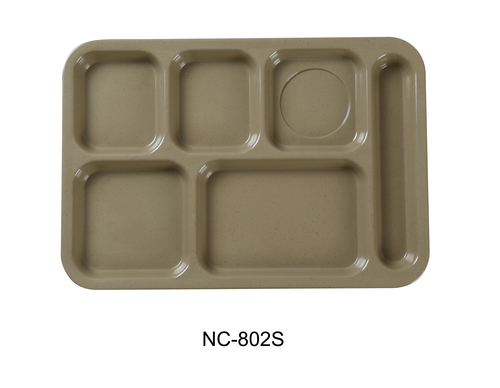 Yanco NC-802S Compartment Collection 6-Compartment Plate