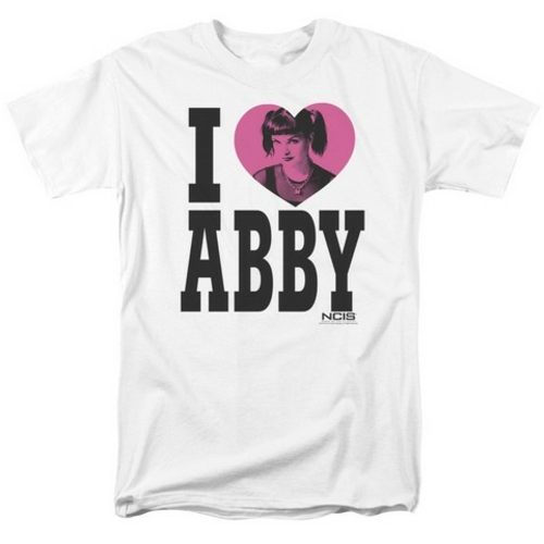 Trevco Ncis-I Heart Abby - Short Sleeve Adult 18-1 Tee - White- Small