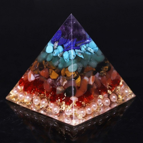 Orgonite Seven Chakra Energy Pyramid Aura Divination Supplies Yoga