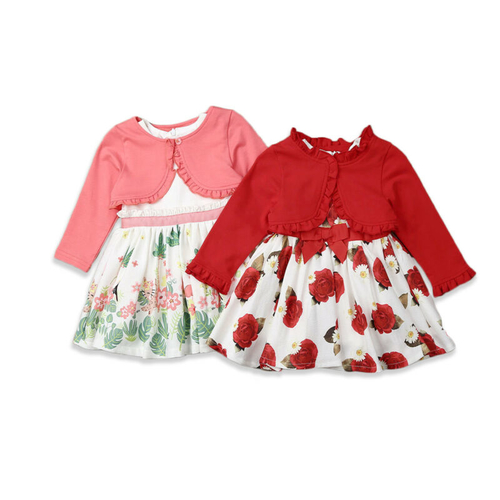 1 7Y Xmas Toddler Kids Baby Girls Clothes Sets