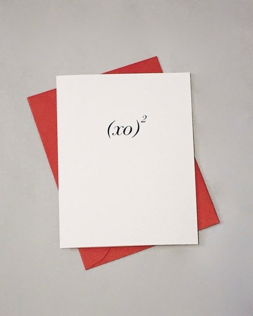 XO Squared  Positively Awesome Math Card