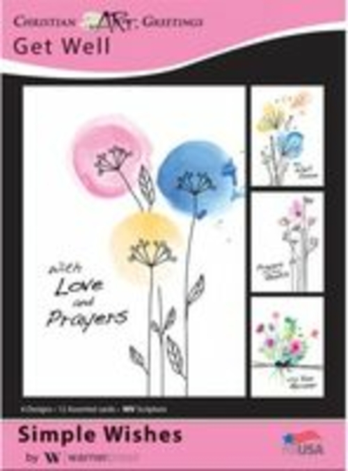 Warner Press 165078 Simple Wishes Assorted Get Well NIV Boxed Card - B