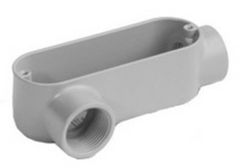 Morris 14083 Aluminum Rigid Conduit Body LR Type - Threaded, 1.25 