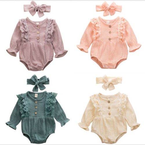 0 24M Newborn Infant Kids Baby Girls Bodysuits