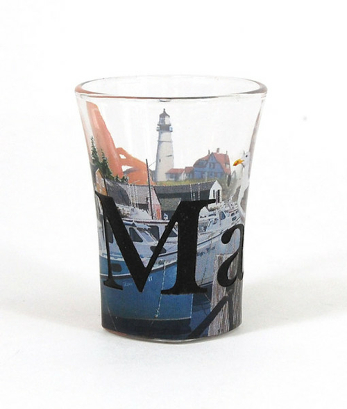 Americaware SGMAI01 Maine Full Color  Etched  Shot Glass